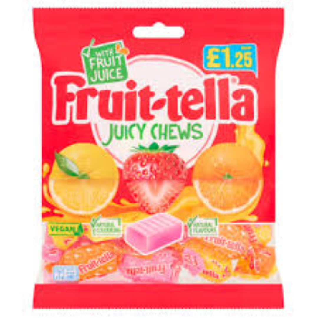 PERFETTI FRUIT-TELLA JUICY CHEWS 135G